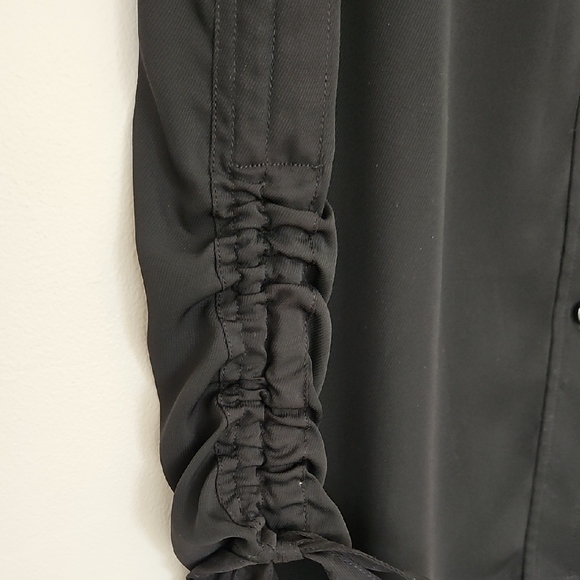 Ann Taylor Black Button-Front Blouse - Picture 3 of 4